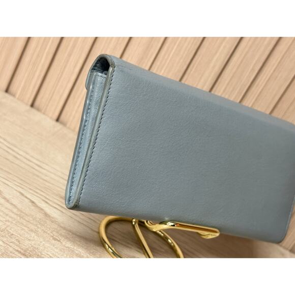 Authentic Balenciaga Envelope Continental Wallet in Light Blue - Picture 8 of 14